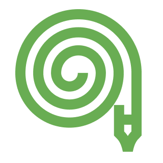 A green spiral logo on a black background for Sierra Stone Company.