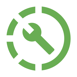 A green wrench icon on a black background representing the Sierra Stone Company.